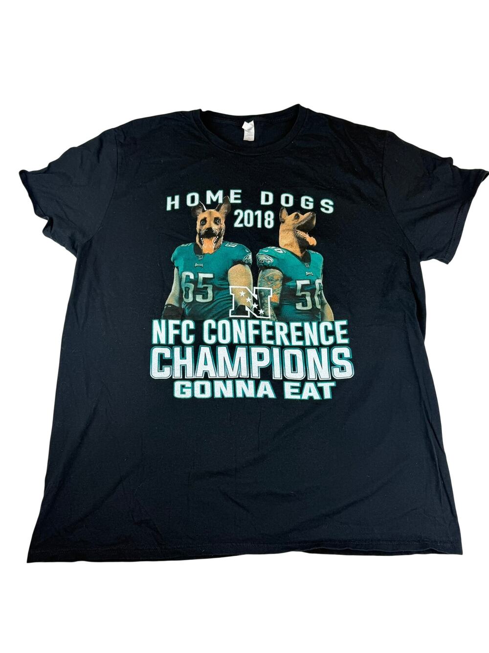 Philadelphia Eagles Home Dogs NFC Conference Champions T-Shirt XL